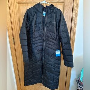 NWT Columbia Black Long Puffer Coat